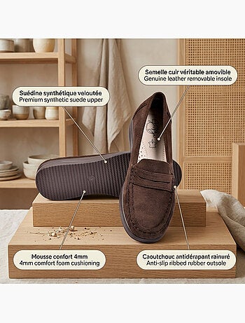 Mocassini Donna Penny Loafer Camoscio Comfort OZABI
