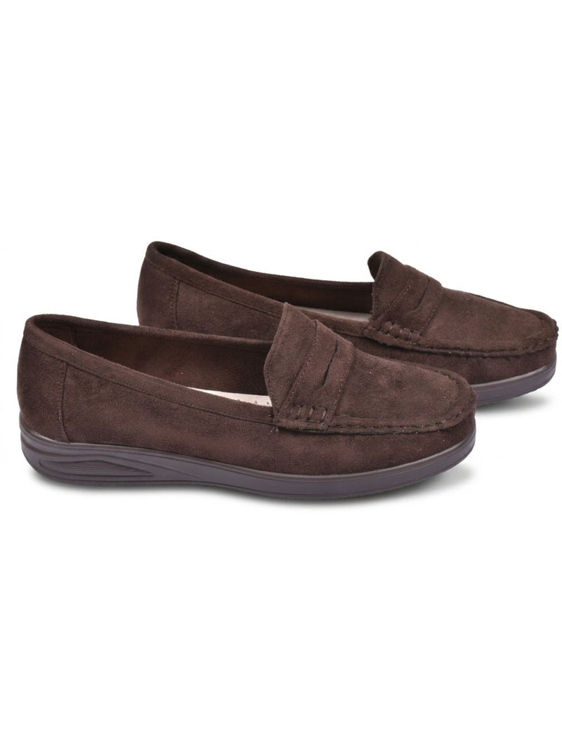 Mocassini Donna Penny Loafer Camoscio Comfort OZABI Marrone - Kiabi