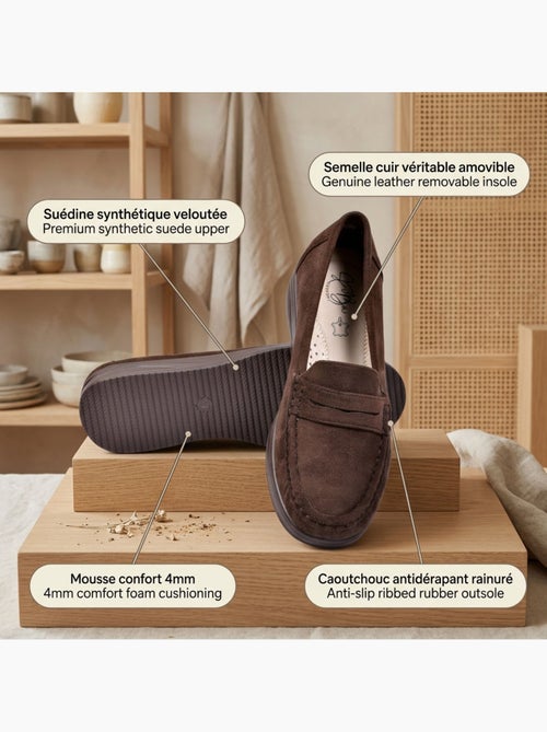 Mocassini Donna Penny Loafer Camoscio Comfort OZABI - Kiabi