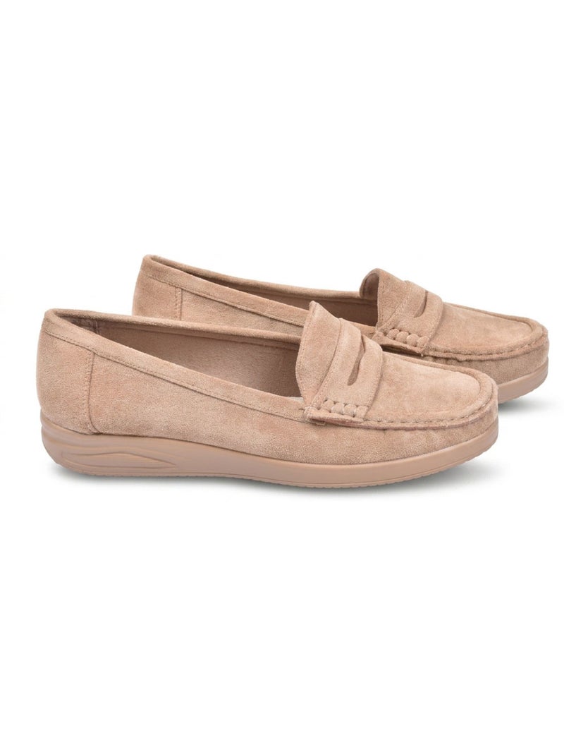 Mocassini Donna Penny Loafer Camoscio Comfort OZABI Tortora - Kiabi
