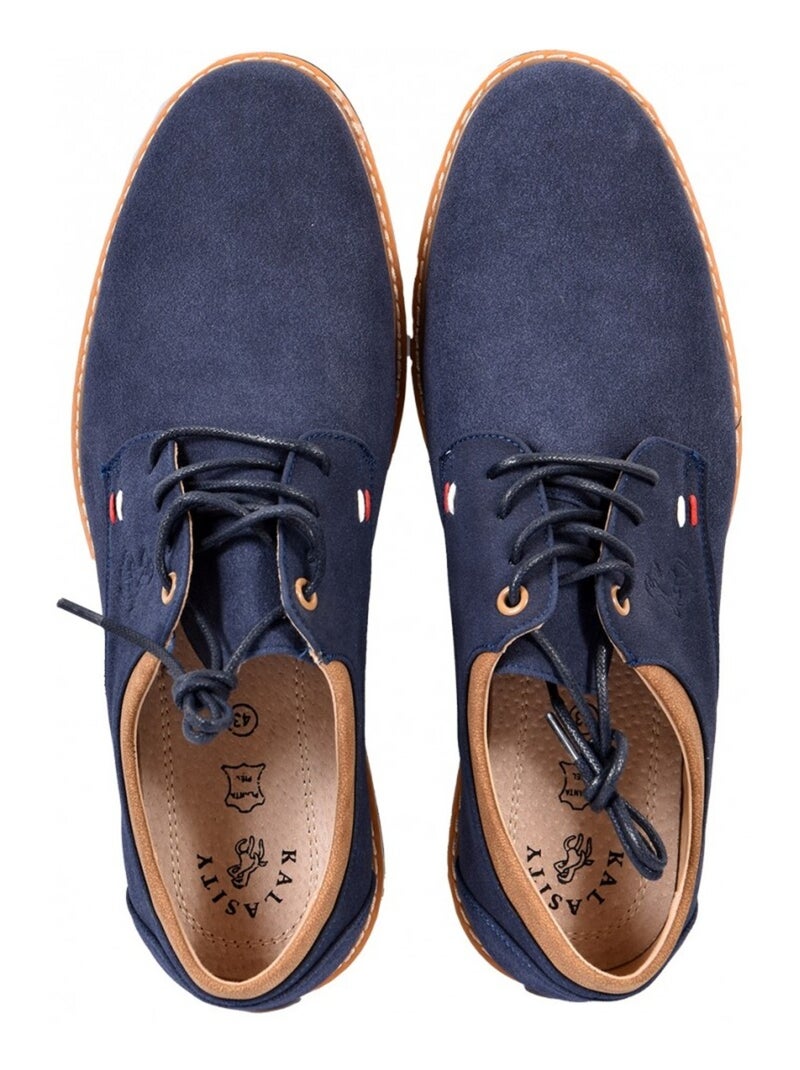 Mocassini Fodera Pelle PREMIUM Blu marino - Kiabi