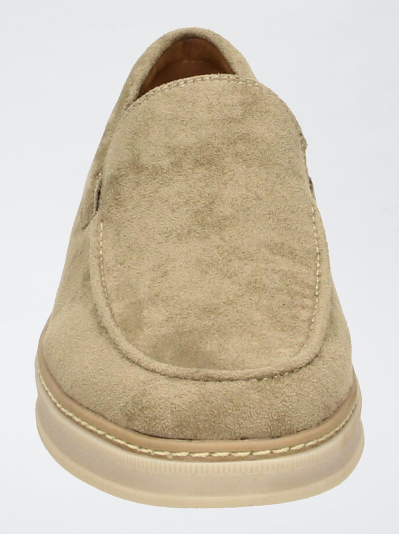 Mocassini in ecopelle scamosciata Beige - Kiabi
