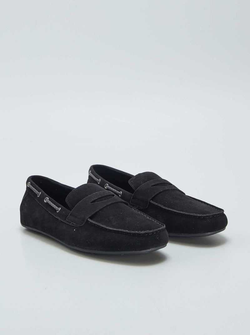 Mocassini in finto camoscio NERO - Kiabi