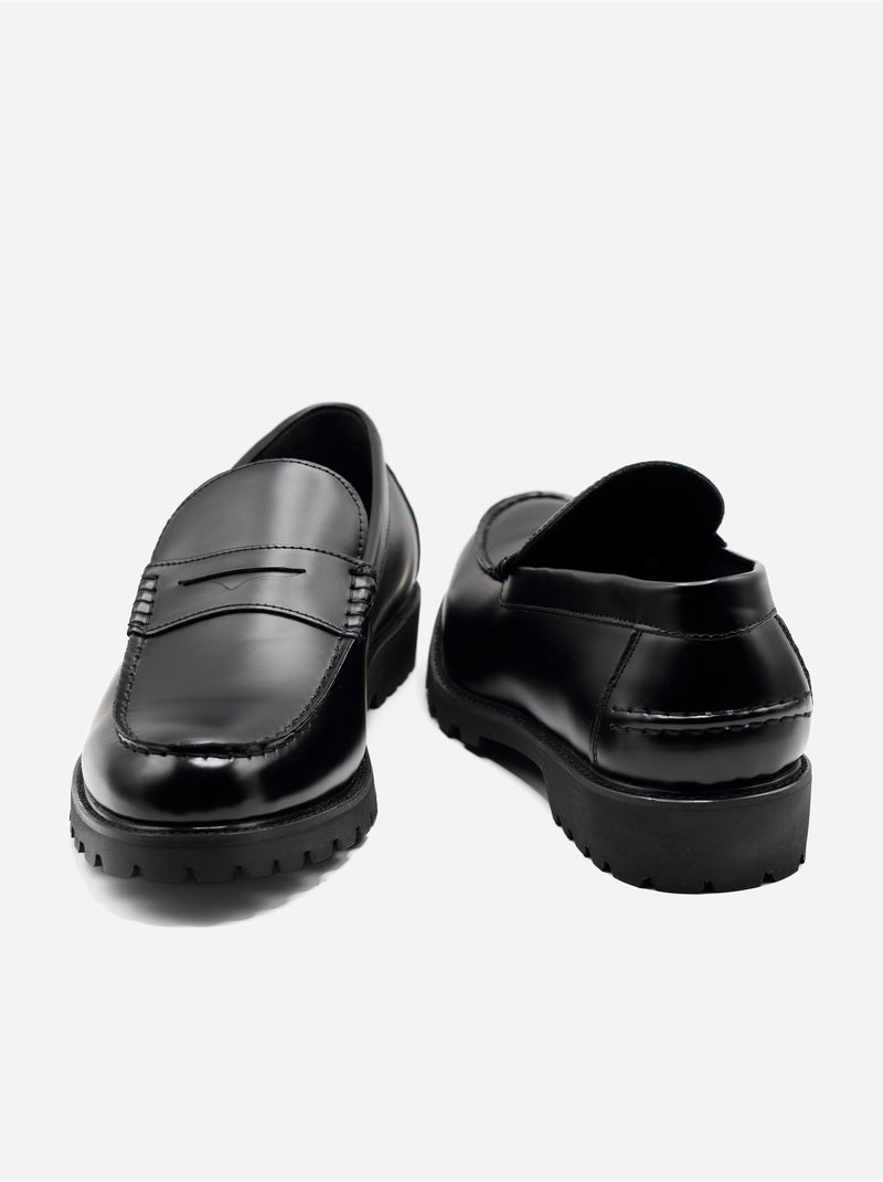 Mocassini in pelle - Uomo Nero - Kiabi