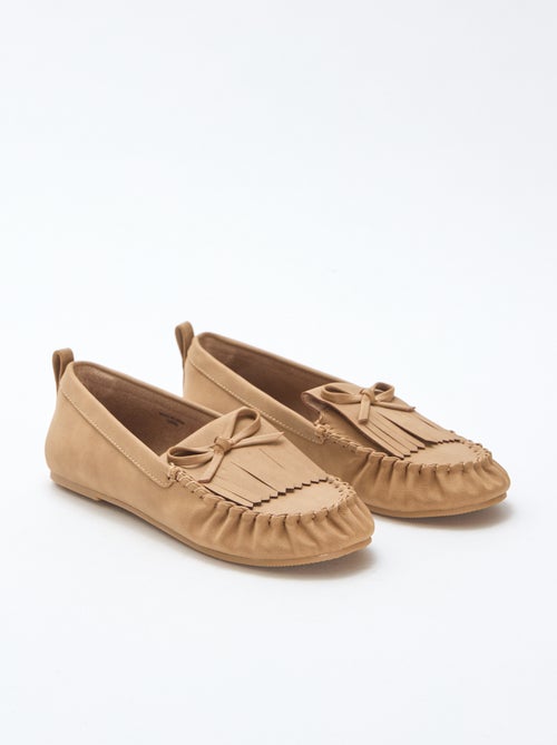 Mocassini in simil suede con frange - Kiabi