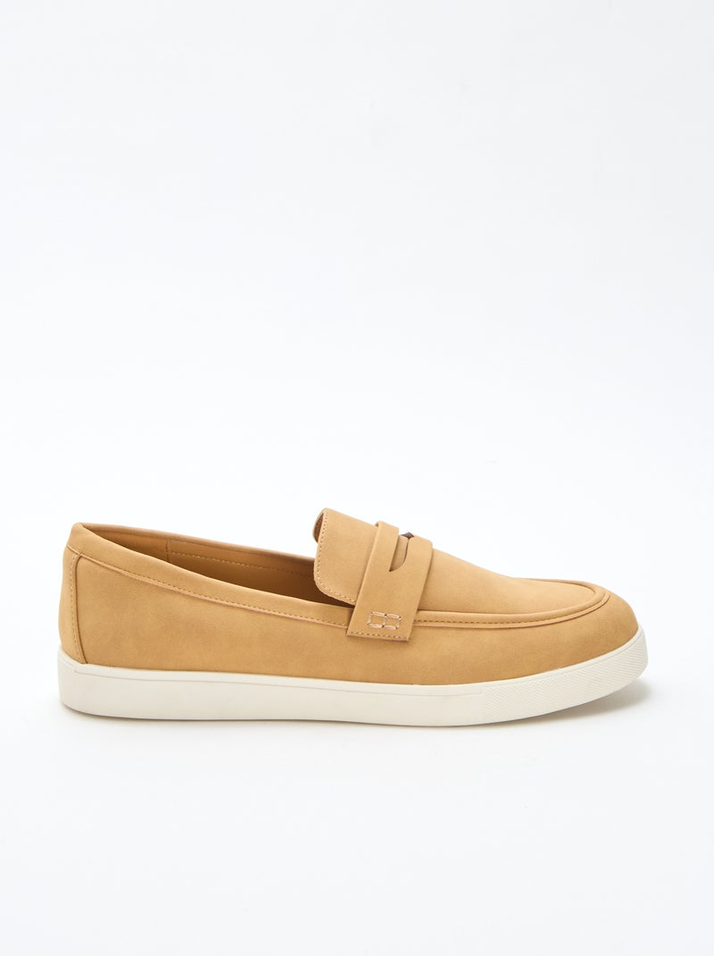 Mocassini in simil suede Marrone - Kiabi