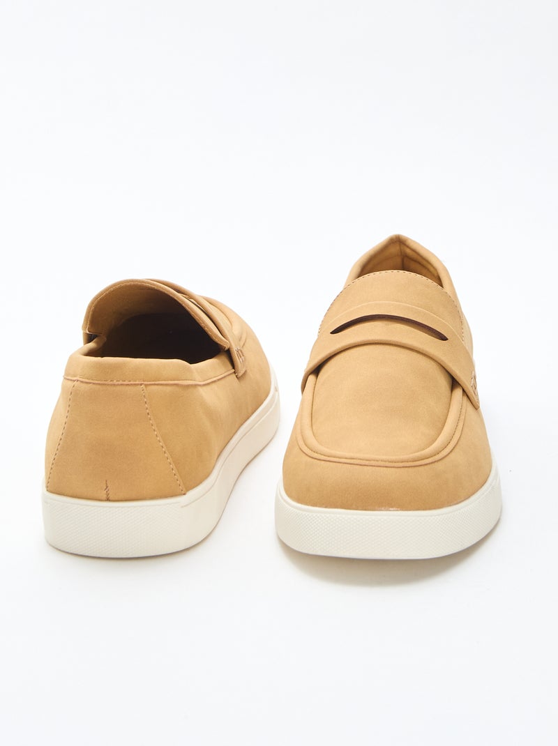 Mocassini in simil suede Marrone - Kiabi