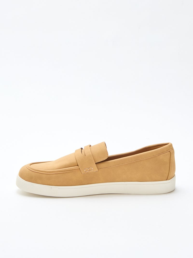 Mocassini in simil suede Marrone - Kiabi