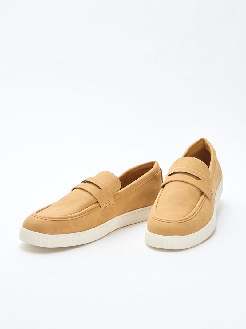 Mocassini in simil suede Marrone - Kiabi