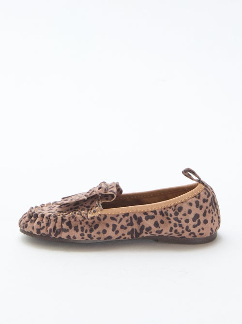 Mocassini leopardati in simil suede - Kiabi