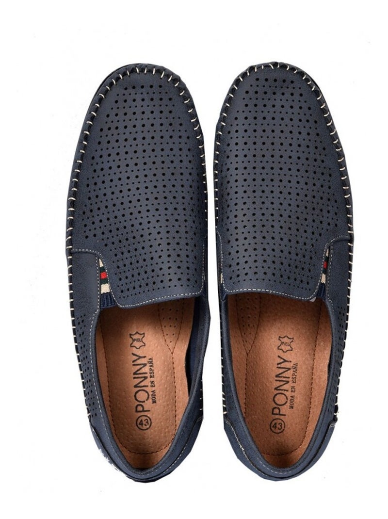 Mocassini per Uomo Fodera in Pelle Premium Blu marino - Kiabi