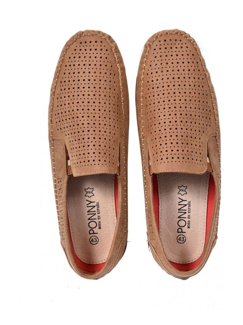Mocassini per Uomo Fodera in Pelle Premium Tortora - Kiabi