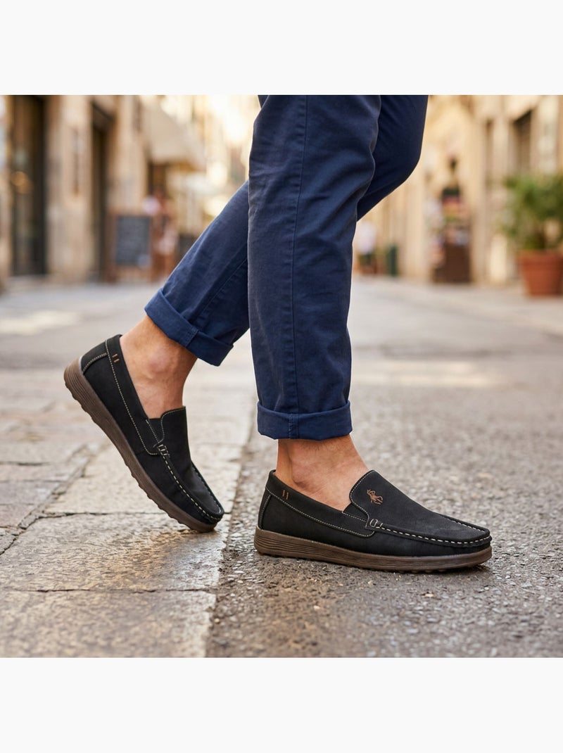 Mocassini uomo estivi comfort slip-on OZABI Nero - Kiabi