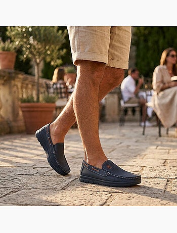Mocassini Uomo Microforati Comfort Estivi Suola Dentellata OZABI