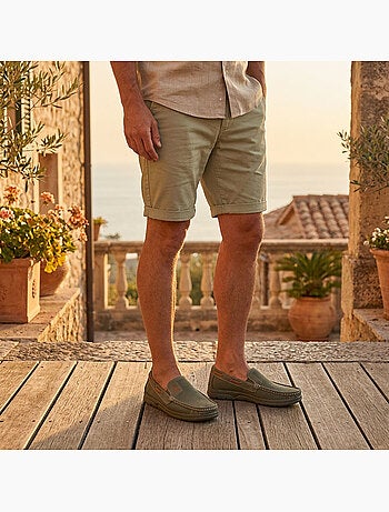 Mocassini Uomo Microforati Comfort Estivi Suola Dentellata OZABI