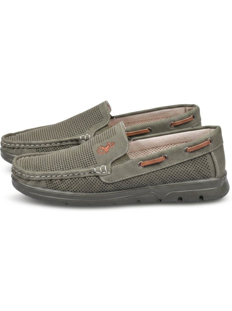 Mocassini Uomo Microforati Comfort Estivi Suola Dentellata OZABI Cachi - Kiabi