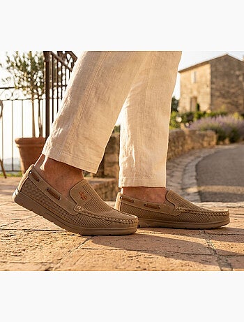 Mocassini Uomo Microforati Comfort Estivi Suola Dentellata OZABI