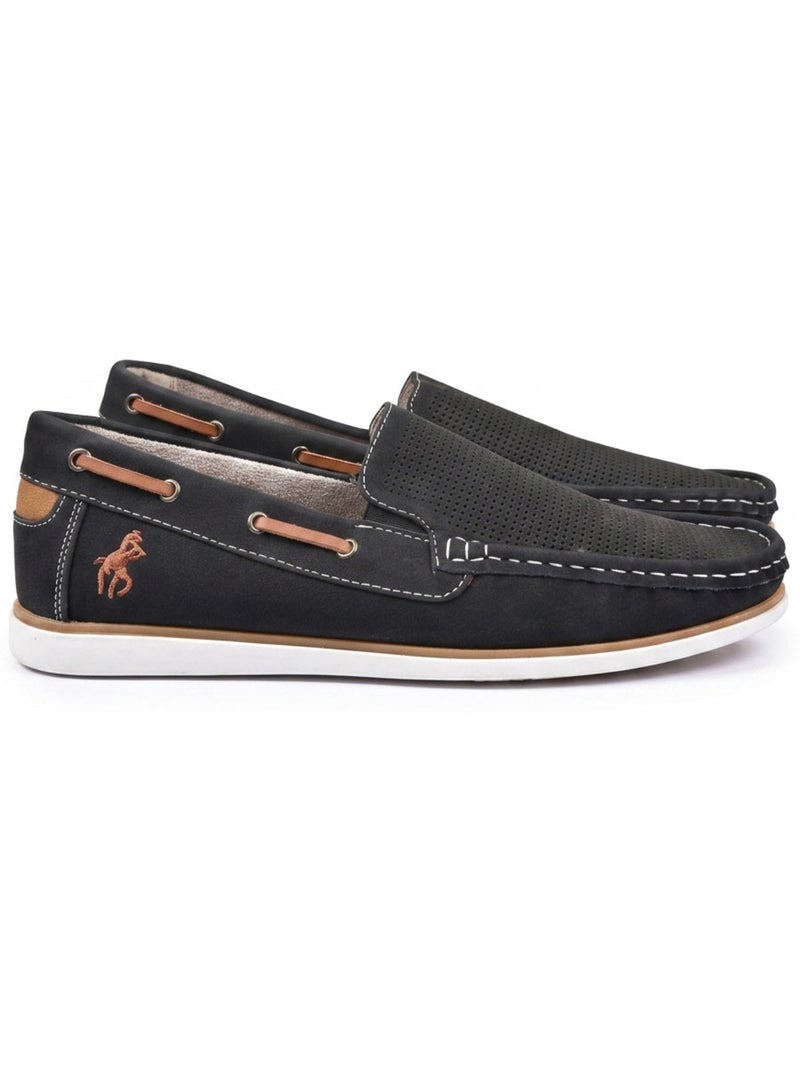 Mocassini uomo OZABI traspiranti perforati comfort estate Nero - Kiabi