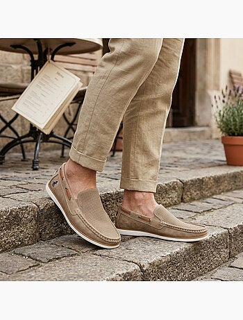 Mocassini uomo OZABI traspiranti perforati comfort estate