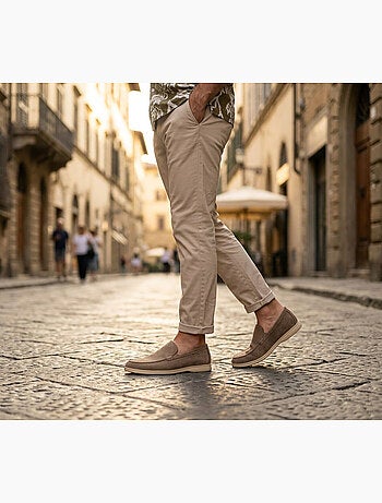 Mocassini Uomo Premium Camoscio Slip-On OZABI