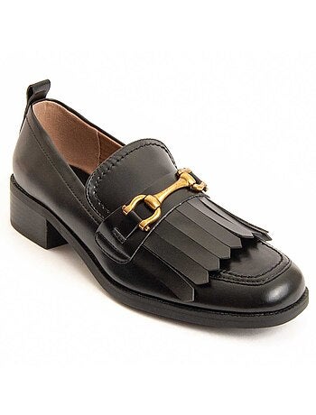 Mocassino Con Tacco Materiale Sintetico Montevita