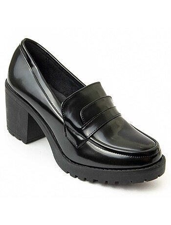 Mocassino Con Tacco Materiale Sintetico Montevita