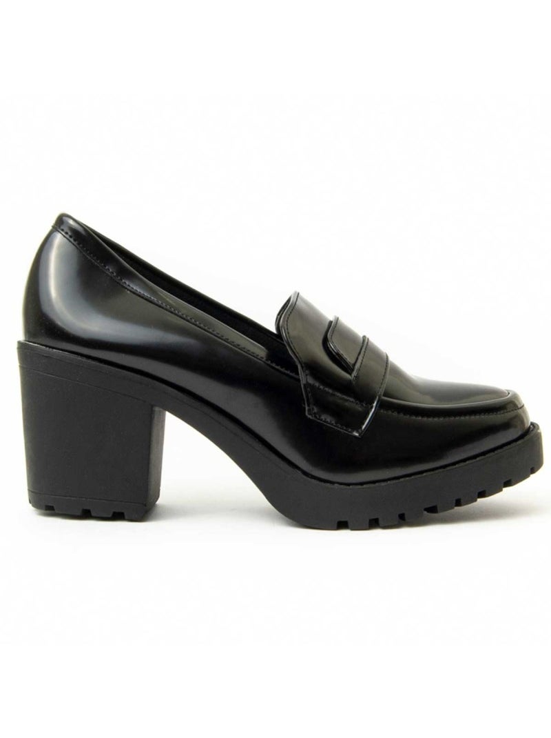 Mocassino Con Tacco Materiale Sintetico Montevita Nero - Kiabi