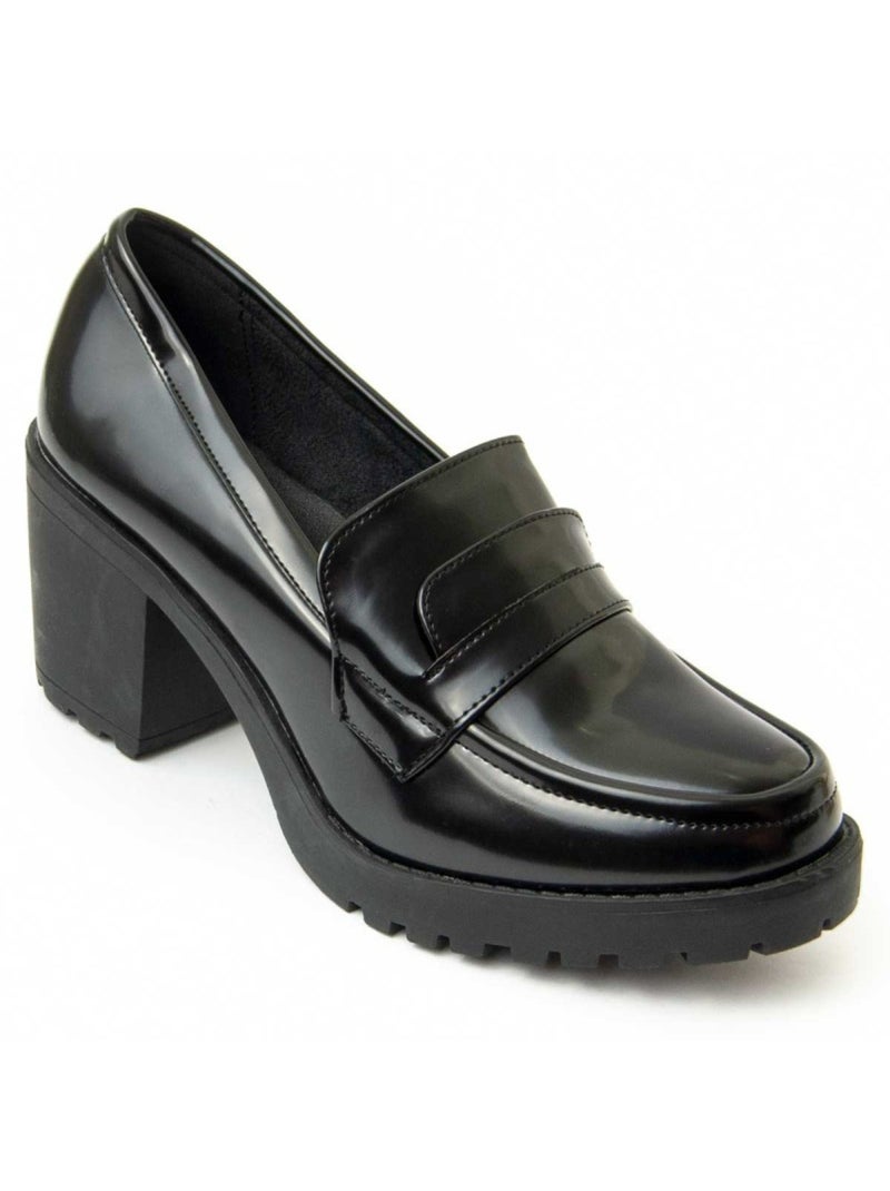 Mocassino Con Tacco Materiale Sintetico Montevita Nero - Kiabi