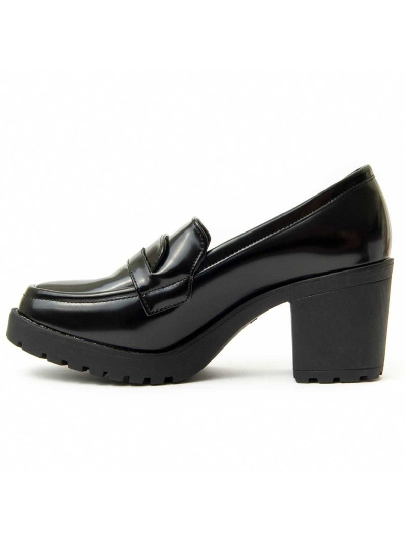 Mocassino Con Tacco Materiale Sintetico Montevita Nero - Kiabi