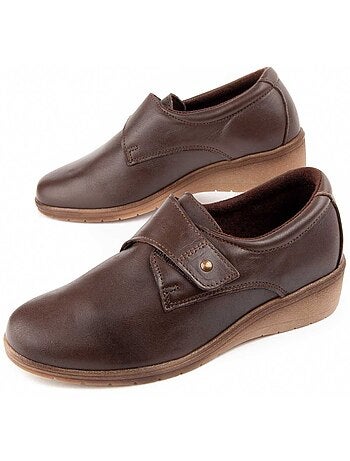 Mocassino con zeppa Purapiel