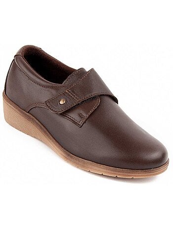 Mocassino con zeppa Purapiel