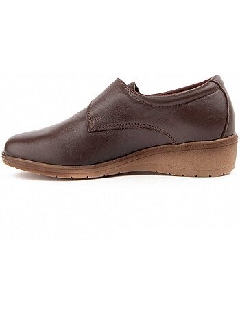 Mocassino con zeppa Purapiel