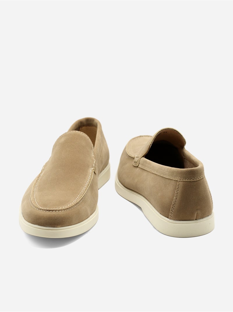 Mocassino in pelle - Uomo Beige - Kiabi