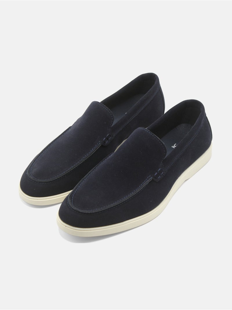 Mocassino in pelle - Uomo Blu scuro - Kiabi