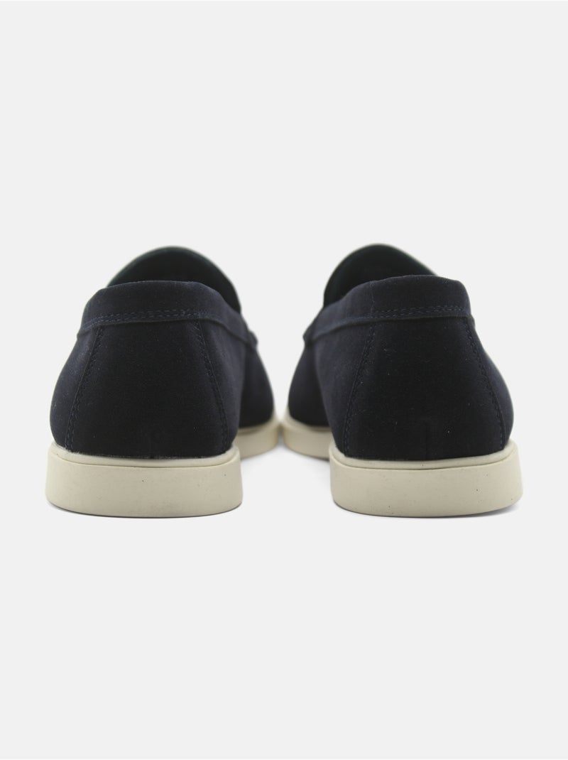 Mocassino in pelle - Uomo Blu scuro - Kiabi