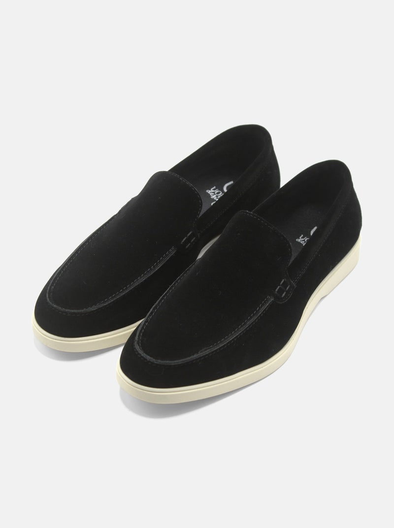 Mocassino in pelle - Uomo Nero - Kiabi