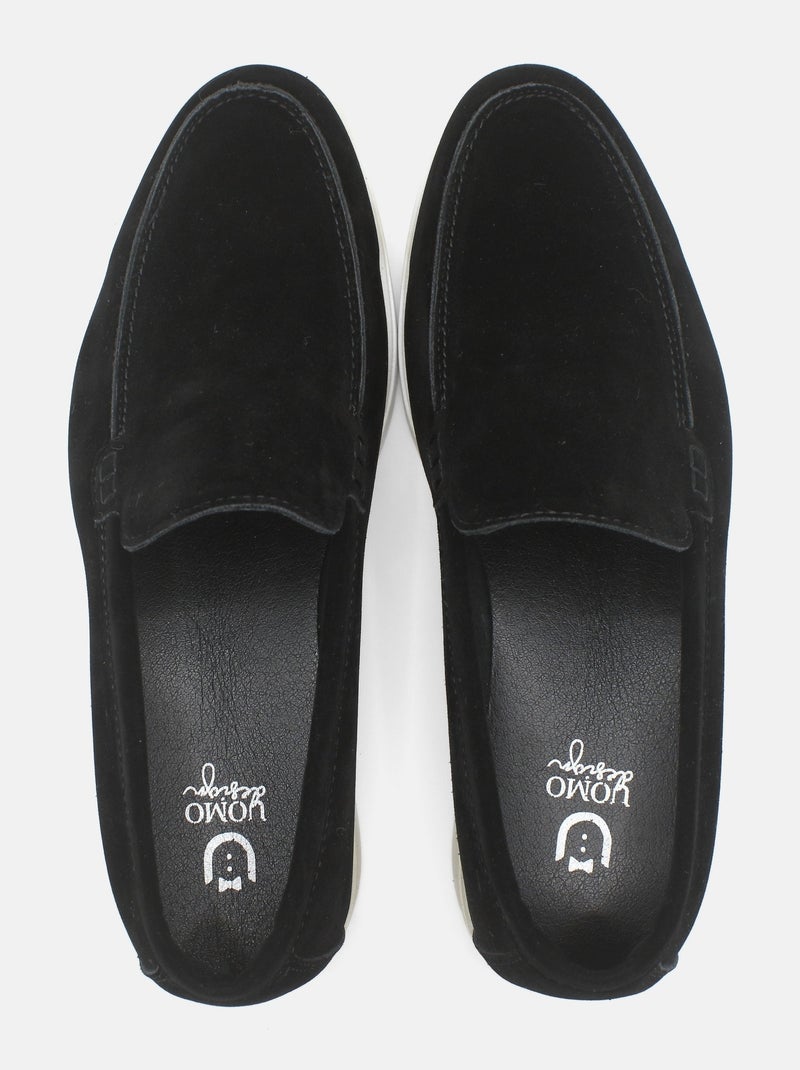 Mocassino in pelle - Uomo Nero - Kiabi