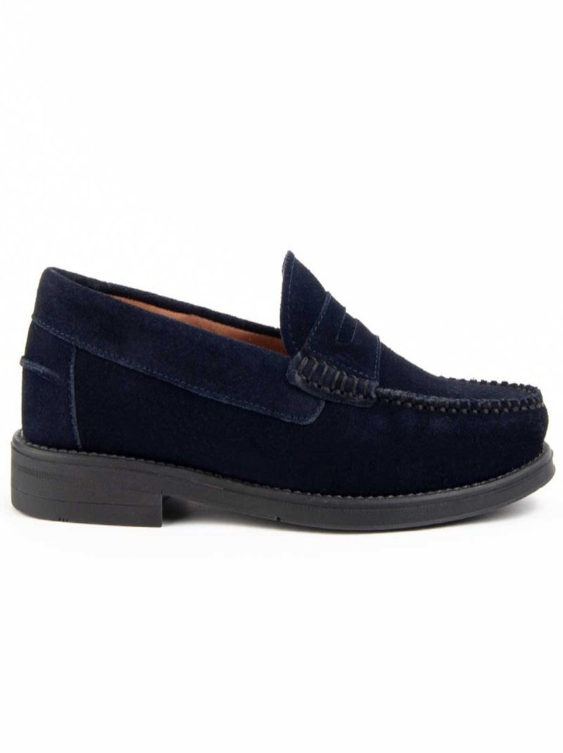 Mocassino Pelle Naturale Purapiel Blu - Kiabi