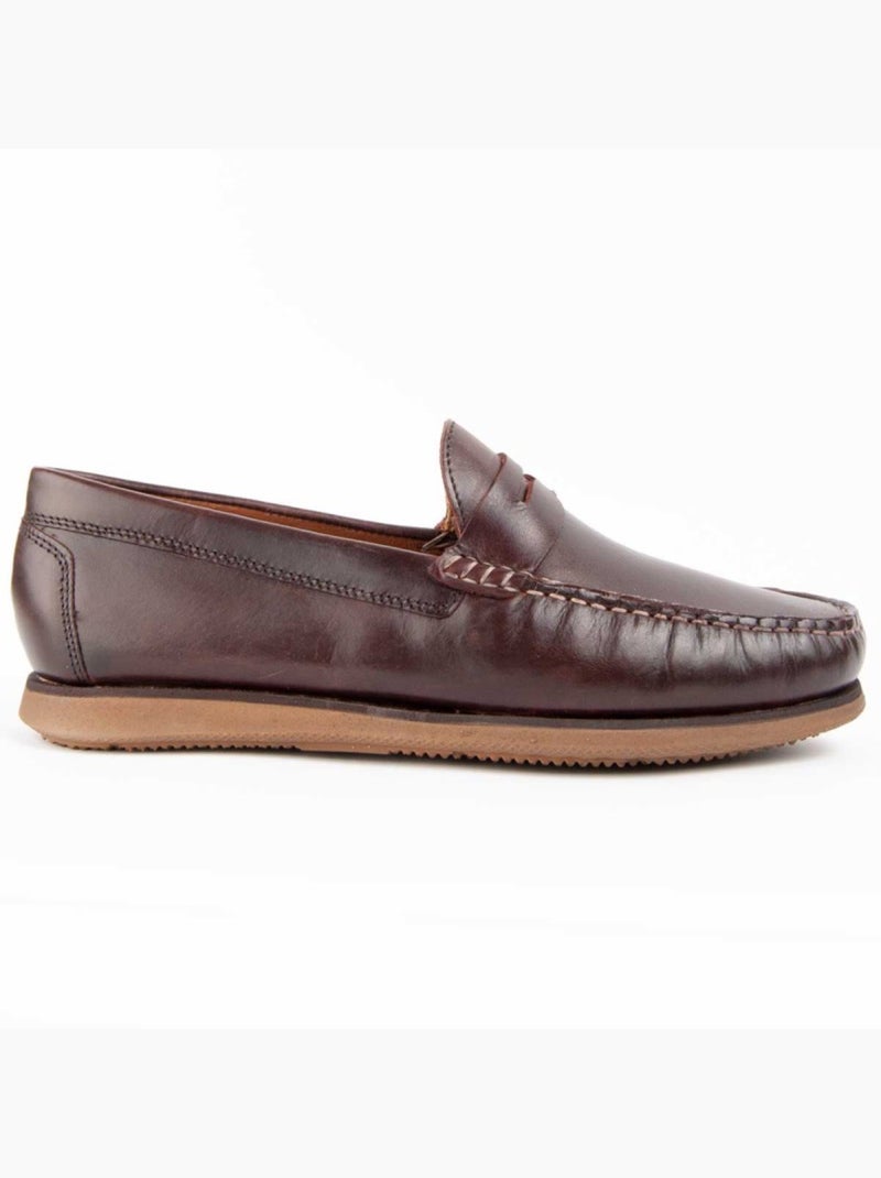 Mocassino Pelle Naturale Purapiel Marrone - Kiabi