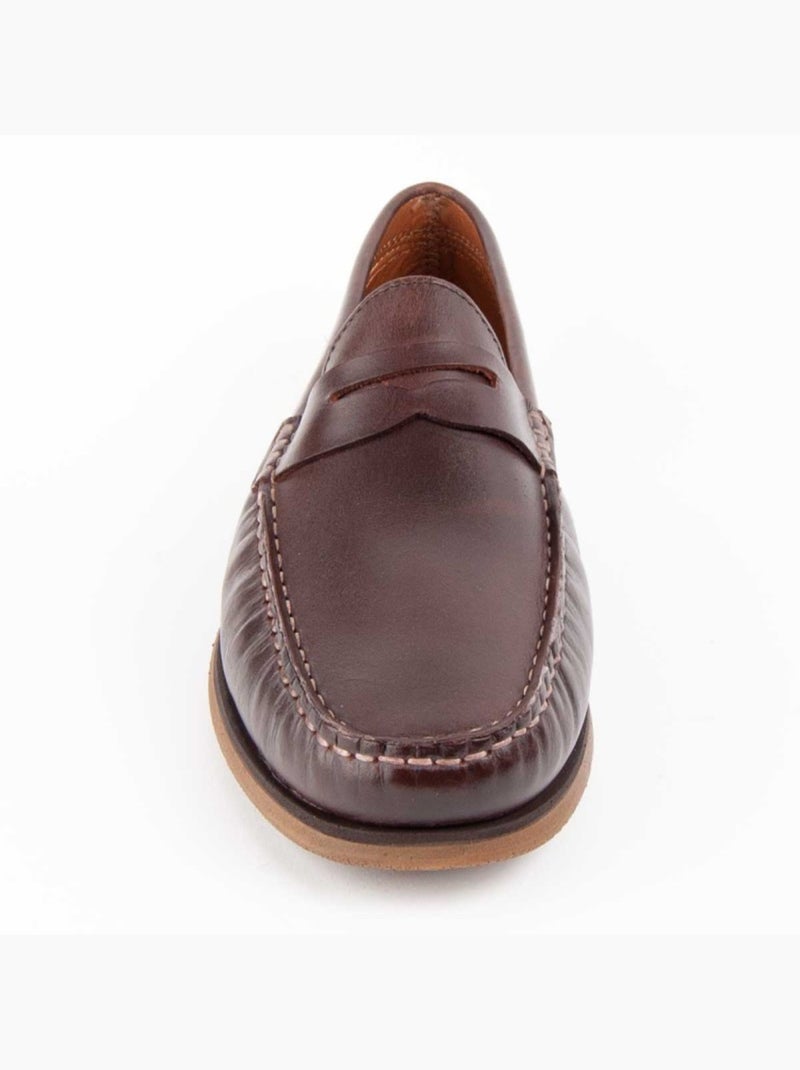 Mocassino Pelle Naturale Purapiel Marrone - Kiabi