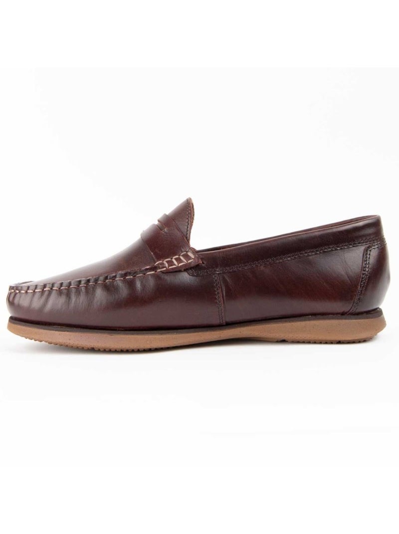 Mocassino Pelle Naturale Purapiel Marrone - Kiabi