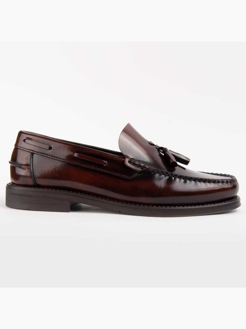 Mocassino Pelle Naturale Purapiel Marrone - Kiabi