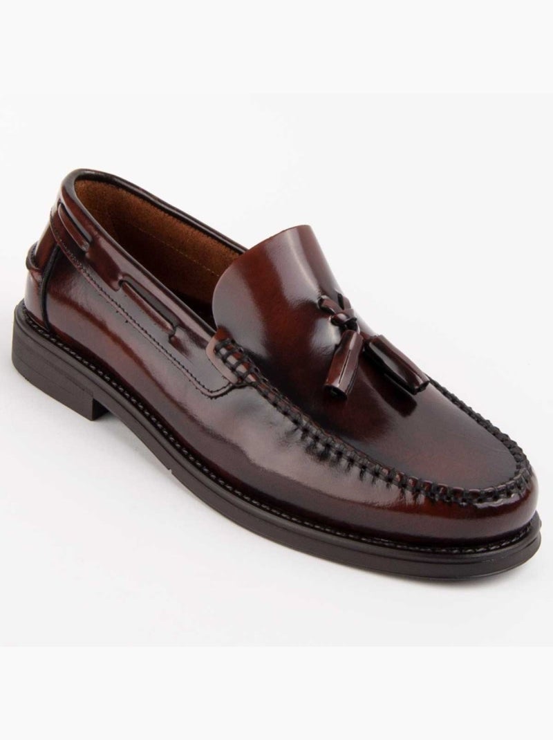 Mocassino Pelle Naturale Purapiel Marrone - Kiabi