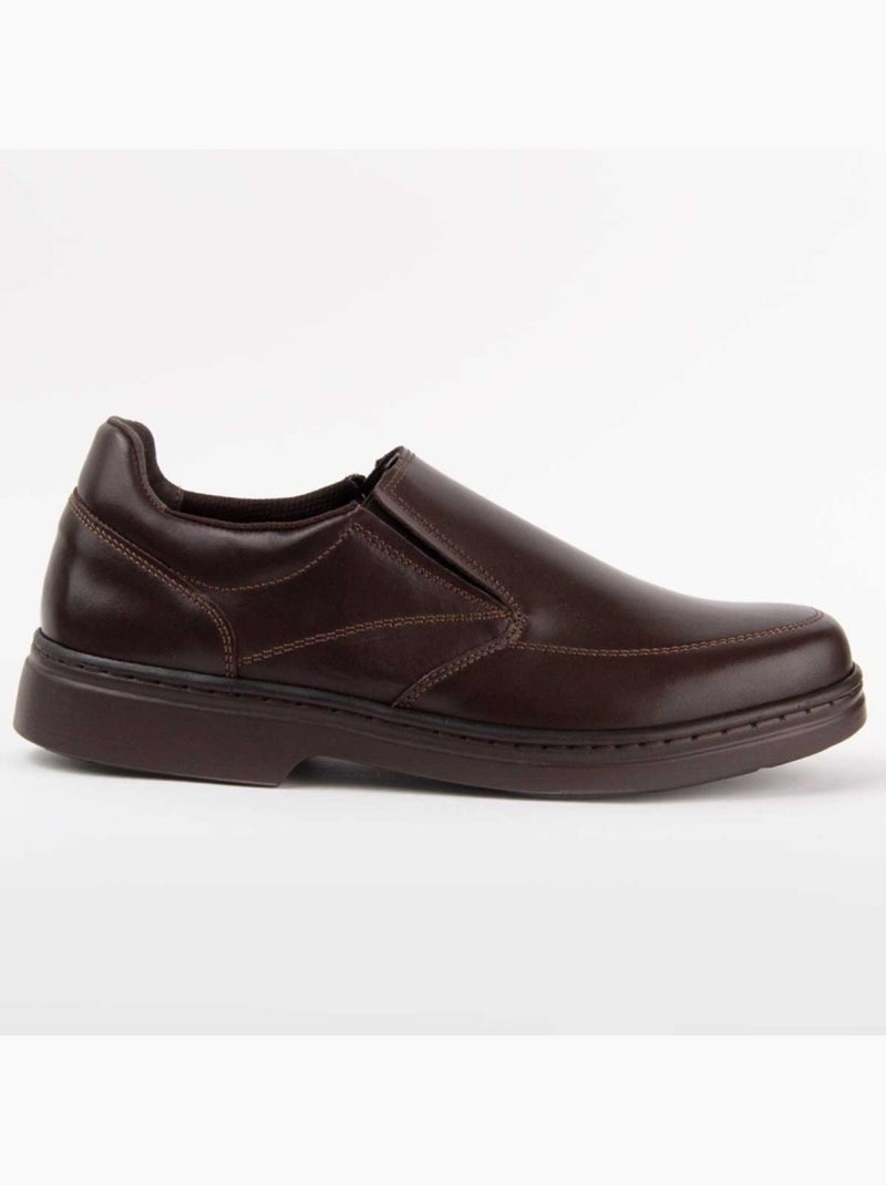 Mocassino Pelle Naturale Purapiel Marrone - Kiabi