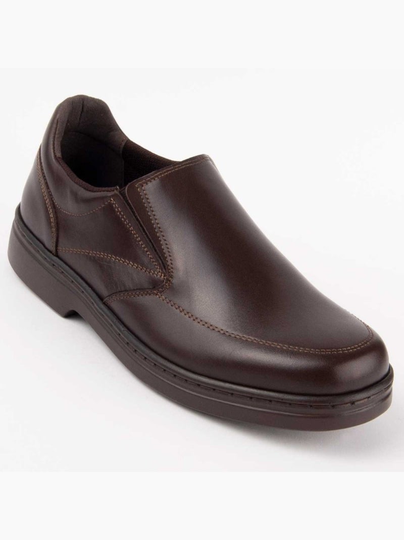 Mocassino Pelle Naturale Purapiel Marrone - Kiabi