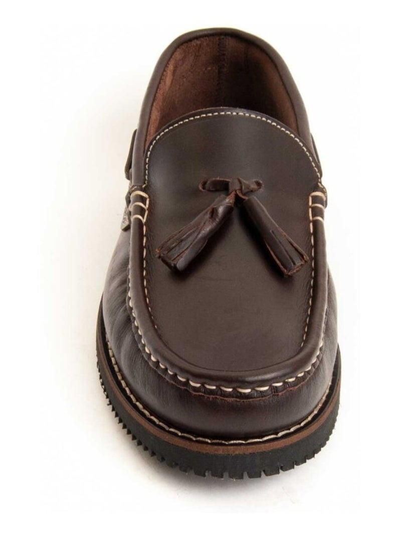 Mocassino Pelle Naturale Purapiel Marrone - Kiabi