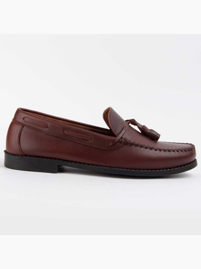 Mocassino Pelle Naturale Purapiel Marrone - Kiabi