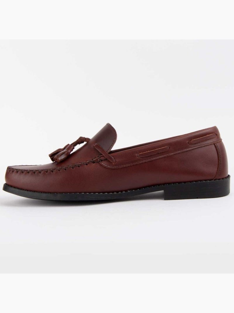Mocassino Pelle Naturale Purapiel Marrone - Kiabi