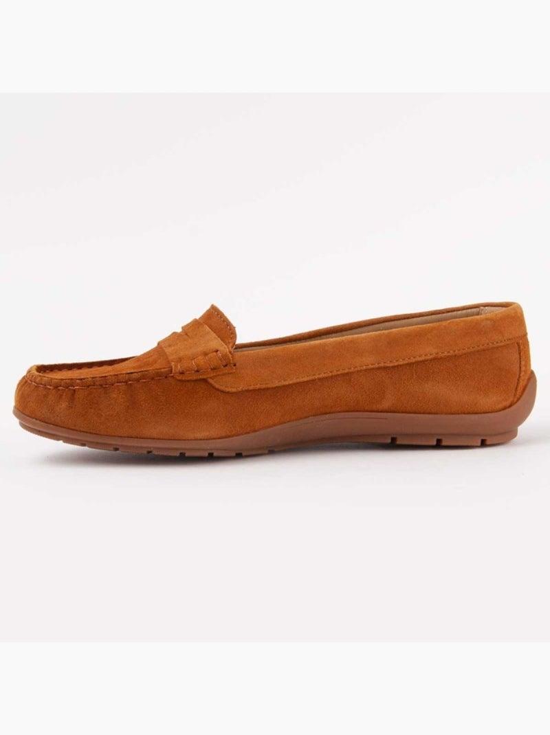 Mocassino Pelle Naturale Purapiel Marrone - Kiabi