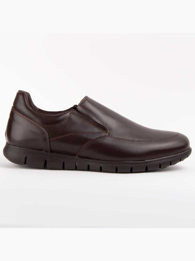 Mocassino Pelle Naturale Purapiel Marrone - Kiabi